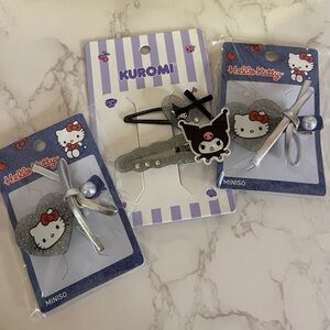 Authentic Hello Kitty and Kuromi Hair Accessories Set